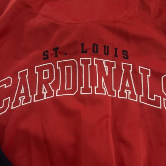 ST. LOUIS CARDINALS MLB Zip Up Jacket Embroidered Logo Back Men's size L - Picture 2 of 5